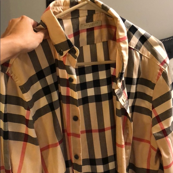 burberry mens button up
